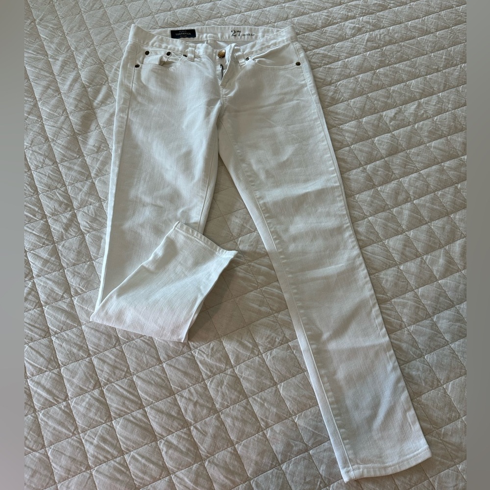 Skinny white jeans (my favorites!) I just can no longer squeeze into them!